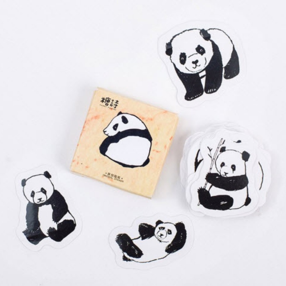 NEW 40pcs Panda Animal stickers